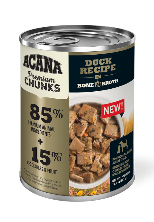 ACANA Premium Chunks Duck Recipe in Bone Broth Wet Dog Food