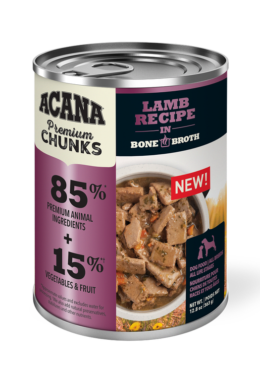 ACANA Premium Chunks Lamb Recipe in Bone Broth Wet Dog Food