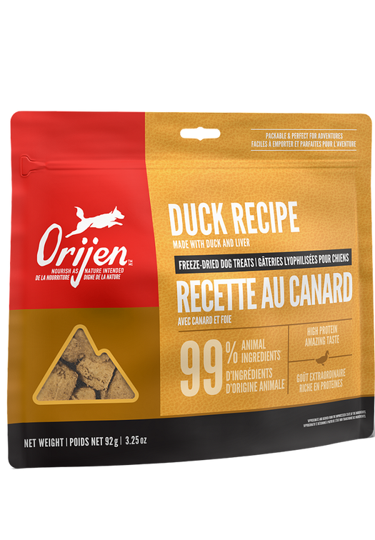 Orijen Freeze Dried Dog Treats Duck Recipe