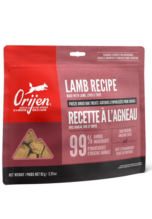 Orijen Freeze Dried Dog Treats Lamb Recipe