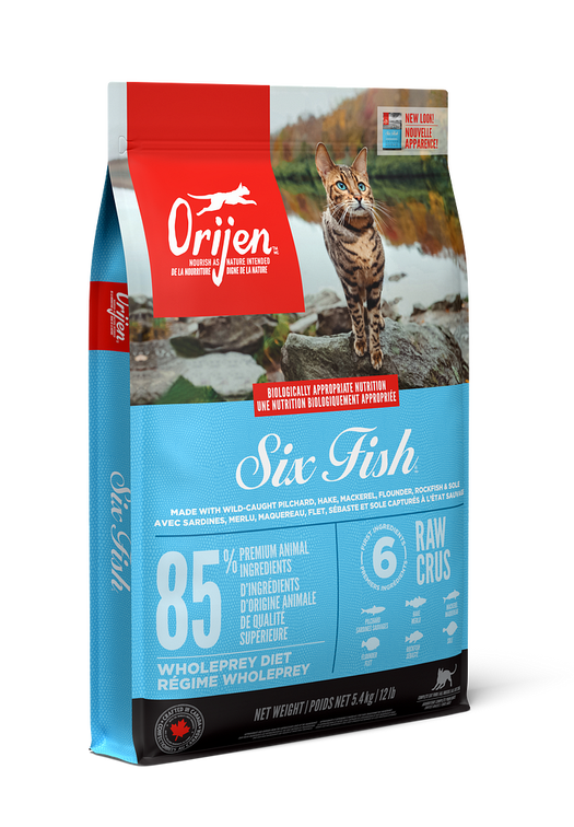 Recette de six poissons Orijen Cat