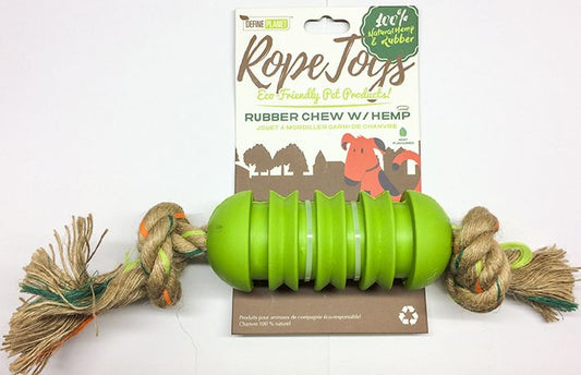 Define Planet Rubber Chew With Hemp Rope Toy